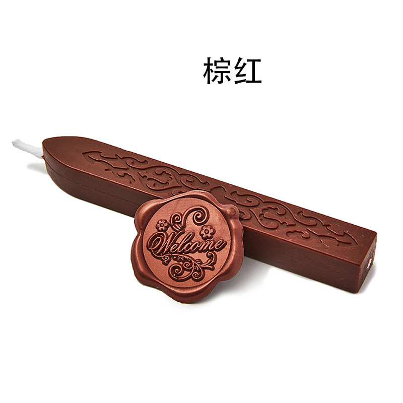 Tira de cera de sello de laca de fuego 42 cinta de plomo tira de cera de sellado sobre sello de regalo con núcleo patrón de flecha de laca de fuego cera de laca de fuego