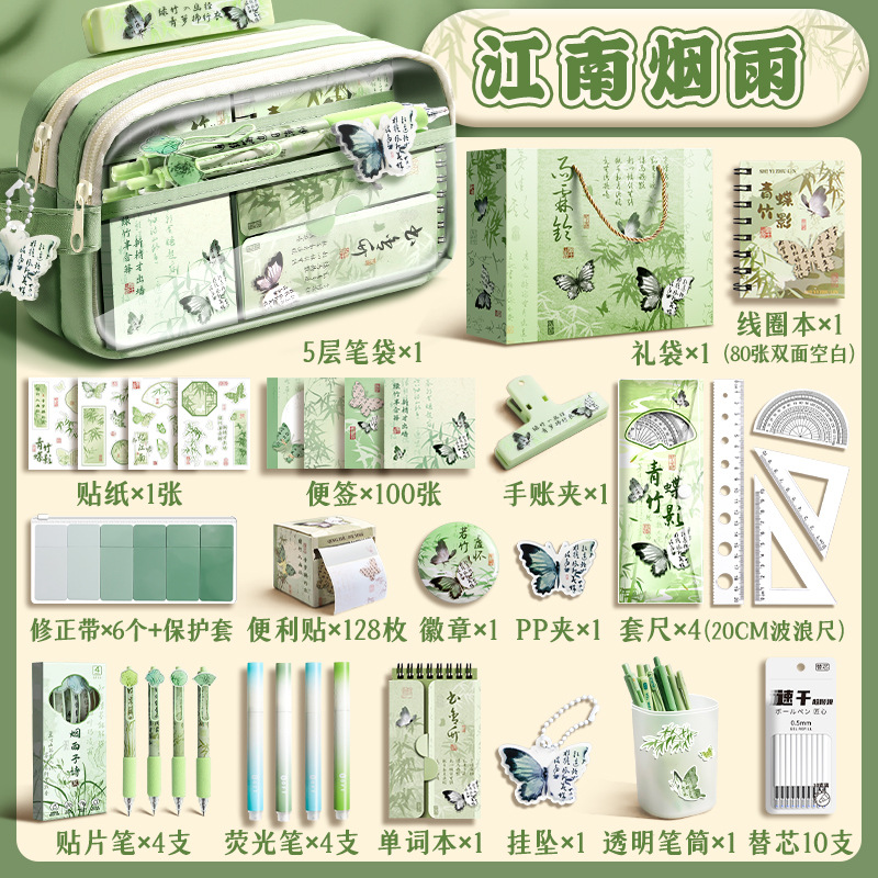 Bolsa de bolígrafo de aire de alta capacidad para niñas caja de papelería antigua 2026 nueva versión de niñas estudiantes de escuela primaria