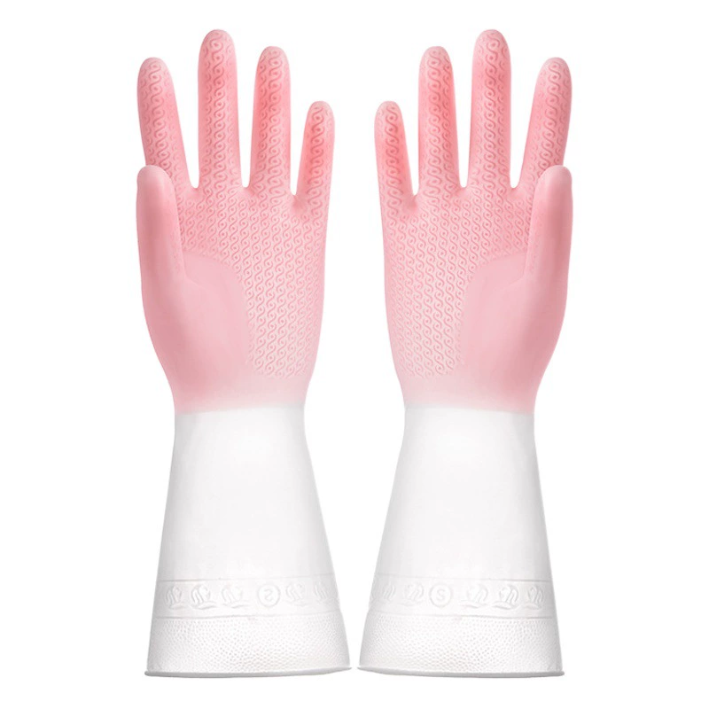 Градиентное изменение цвета водонепроницаемый латексные перчатки женские прачечная одежда для домашнего хозяйства Чистящие перчатки для мытья посуды тонкий нескользящий водонепроницаемый устойчивый тип