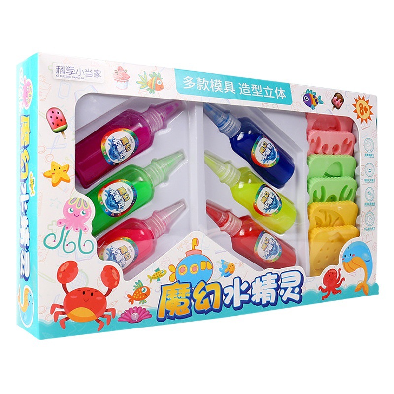 Agua creativa bebé pintura traje niños solución nacarado juguetes hechos a mano DIY material de producción puesto al por mayor