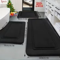 Коврик для ванной из кораллового велюра, утолщенный, из фланели, с губчатой основой, влаговпитывающий, нескользящий.