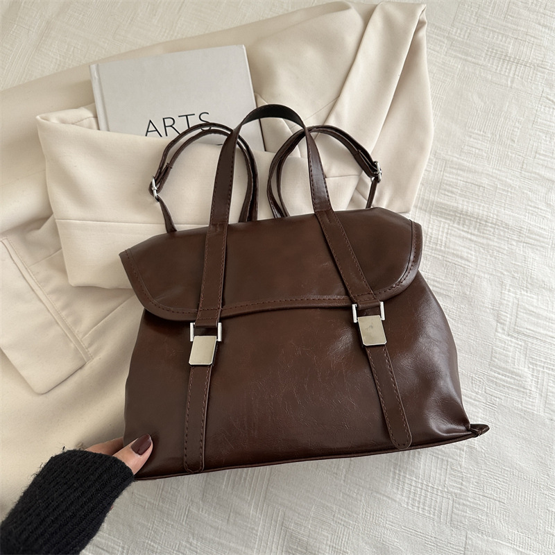 Bolso retro de gran capacidad para mujeres 2024 nuevo estilo universal de hombro mochila de viaje tote mochila de hombro multifuncional