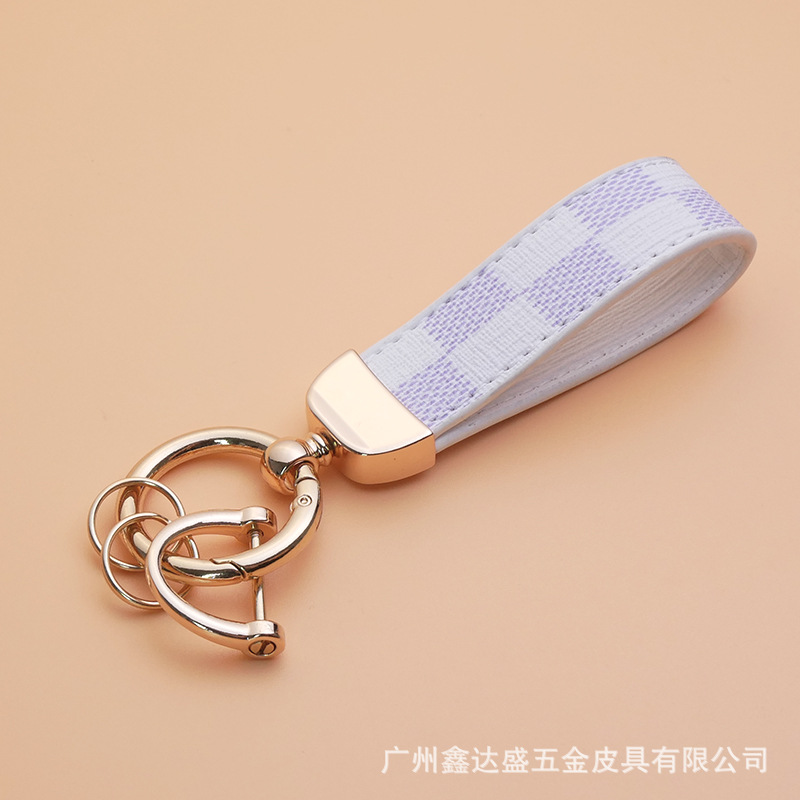 Marca de moda presbicia cuero coche llavero hombres llavero coche cintura colgando herradura hebilla fuerte resistente al desgaste fábrica ventas directas