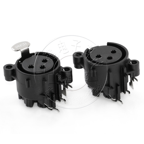 CT3-04FPA bent leg three-core XLR socket, 3-core XLR XLR socket, balanced audio cardon socket