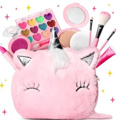 アマゾンの子供の化粧品の女の子の化粧品はバッグセットの化粧品を持っています。