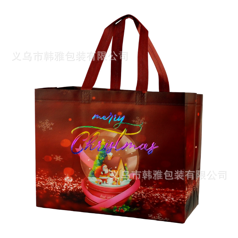 Transfronterizo Amazon spot recubierto de Navidad bolsa no tejida bolsa de compras bolsa de regalo fábrica de bolsos al por mayor