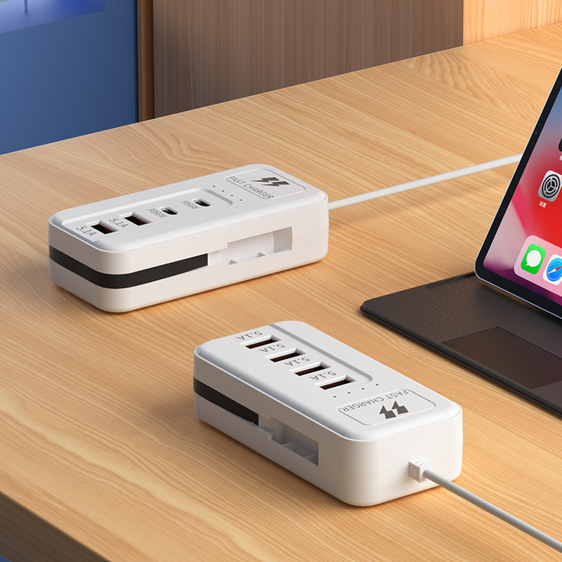Multi-Usb Socket Charger Multi-Hole Mobile Phone Charger Socket with 5Usb Socket Home Dormitory 4Usb Socket