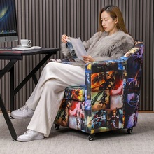 布艺沙发小户型电竞电脑游戏网咖网吧沙发椅单人网红款客厅出租房