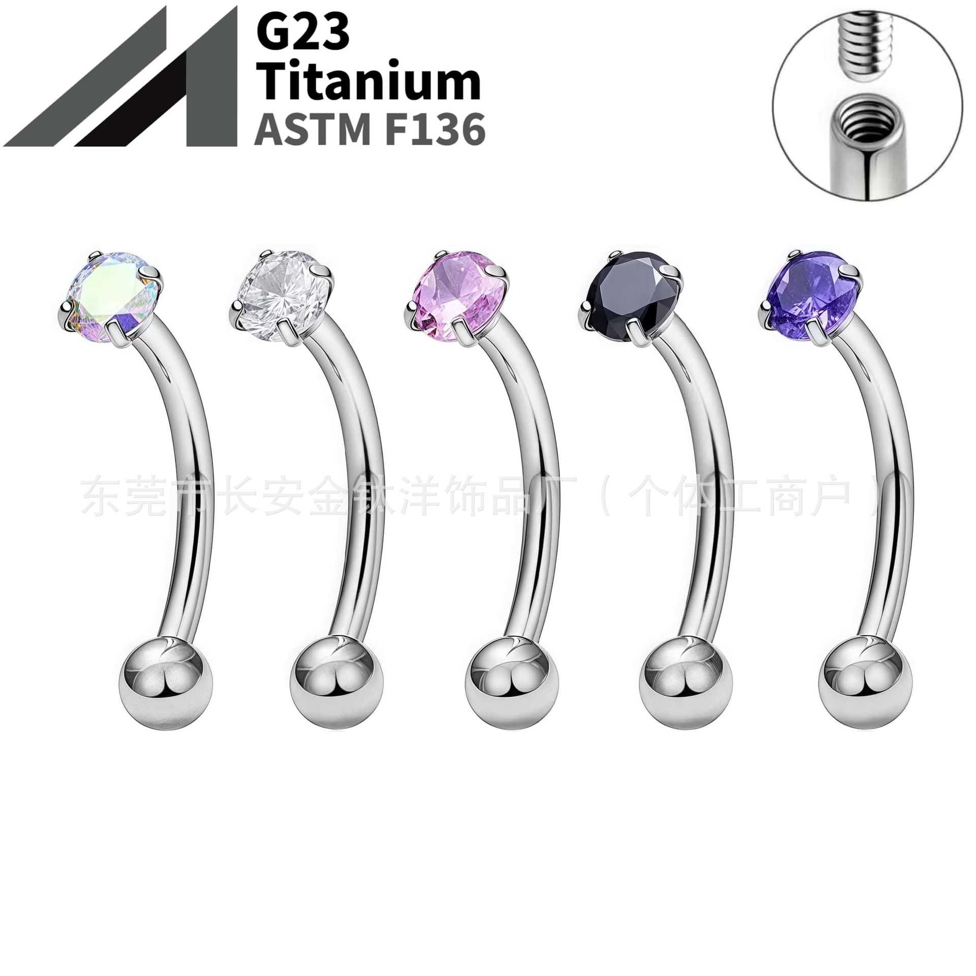 16G labret stud size and finish detail