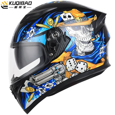 Motosiklet kaskı (dəbilqə) — Safety Gray 3C Certification - musketeer-blue-without-bluetooth-m