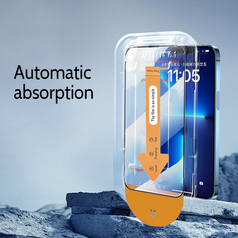 Suitable for Apple 17Promax Mobile Phone Film 17 Privacy Film 16Pro Dust Removal Artifact Second Dust-Free Warehouse