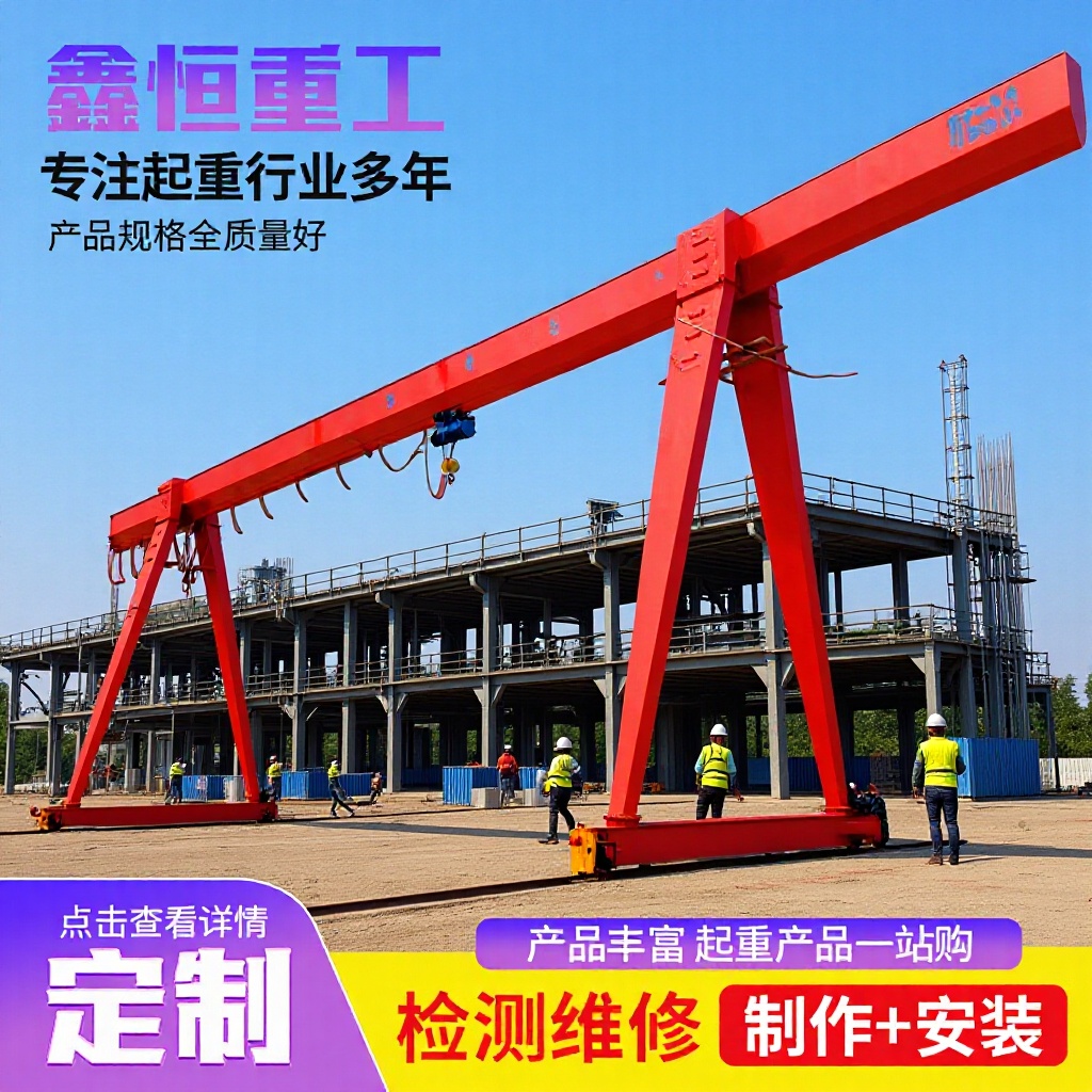 龙门吊定制出售电动门式起重机室外料场起重设备10吨箱式龙门吊