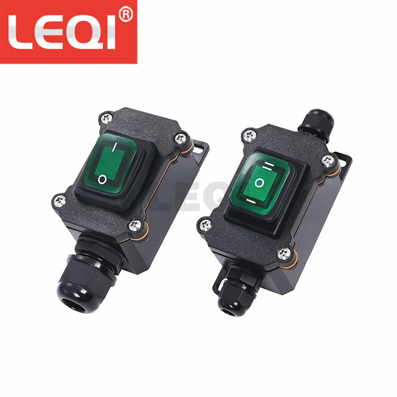 大功率线上中途防水翘板开关25A改装加装大电流户外接线电船型