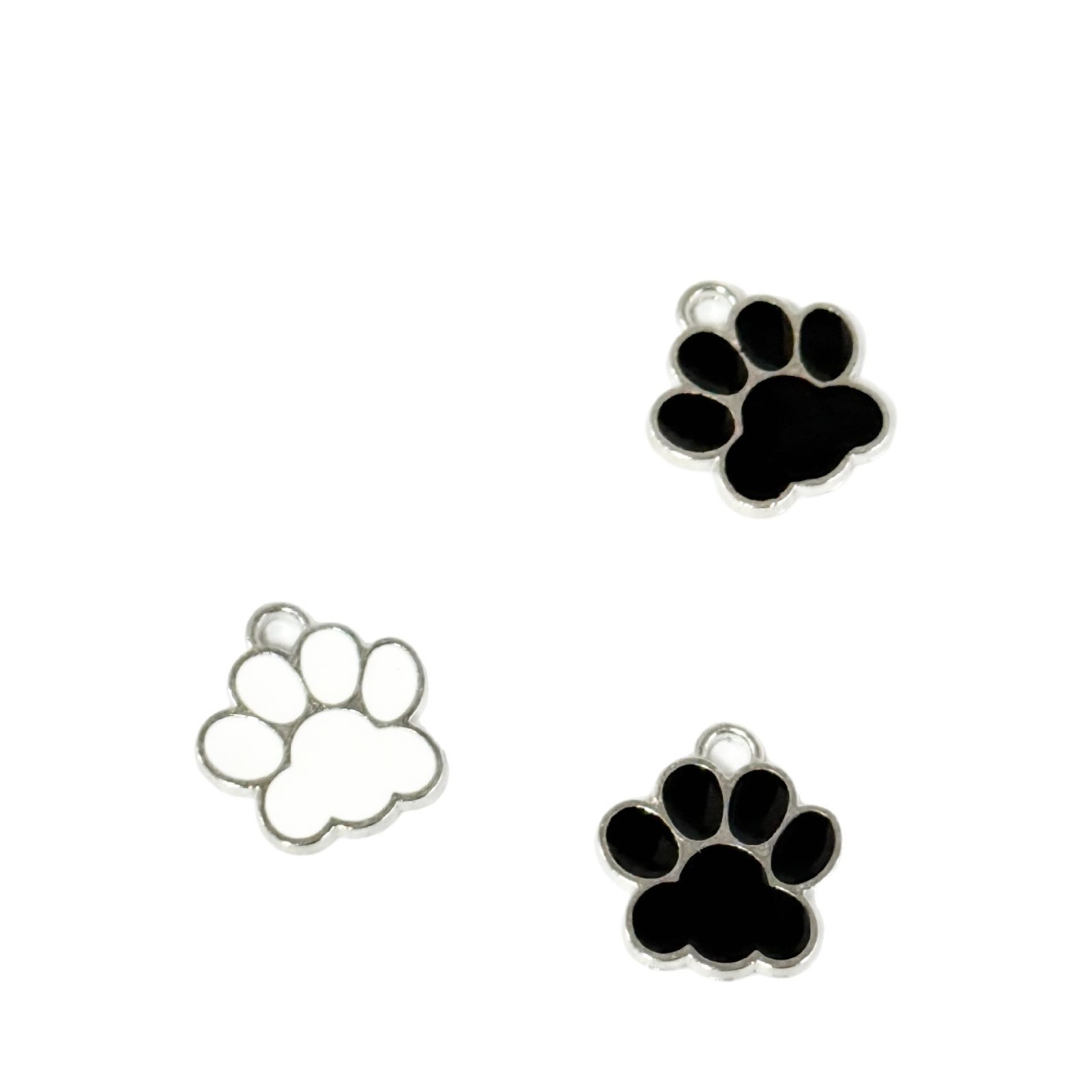 オイルドリップフットプリントペンダント漫画かわいい猫猫の爪合金ペンダントネックレスブレスレット DIY ジュエリーアクセサリー