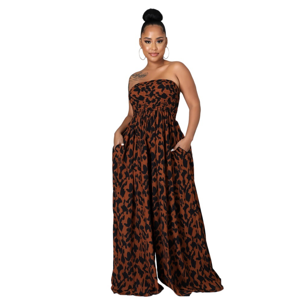Vacation Stripe Leopard Polyester Jumpsuits display picture 20