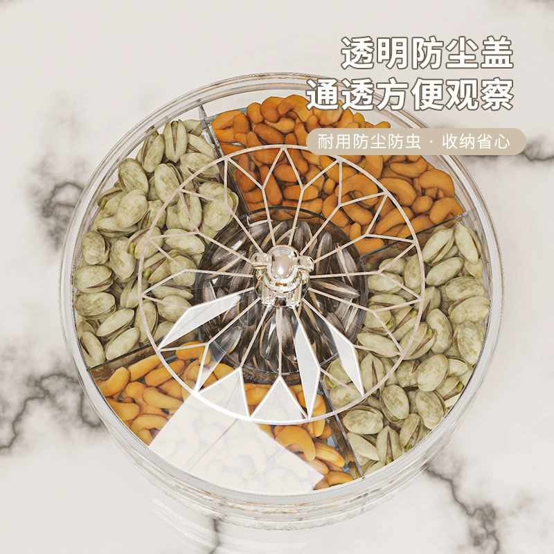Candy box double -layer rotation fruit plate new home living room light luxury water fruit plate multi -layer sideline snack set