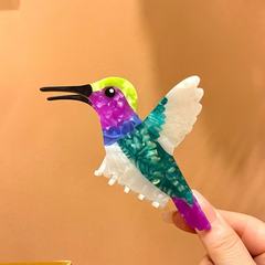 新款动物鸟类醋酸拼接小鸟系列发夹卡通设计抓夹盘发鲨鱼夹发饰女