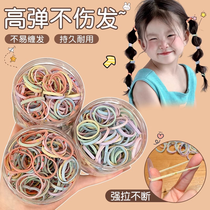 Los niños no dañan el cabello, cuerda para la cabeza, linda lazo para el pulgar, niña, banda de goma duradera de alta elasticidad, nueva cuerda para atar el cabello 2025