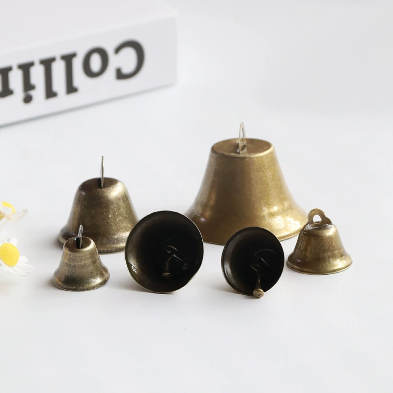 Bronze megaphone, Christmas small bell, decorations, retro pendant, handmade