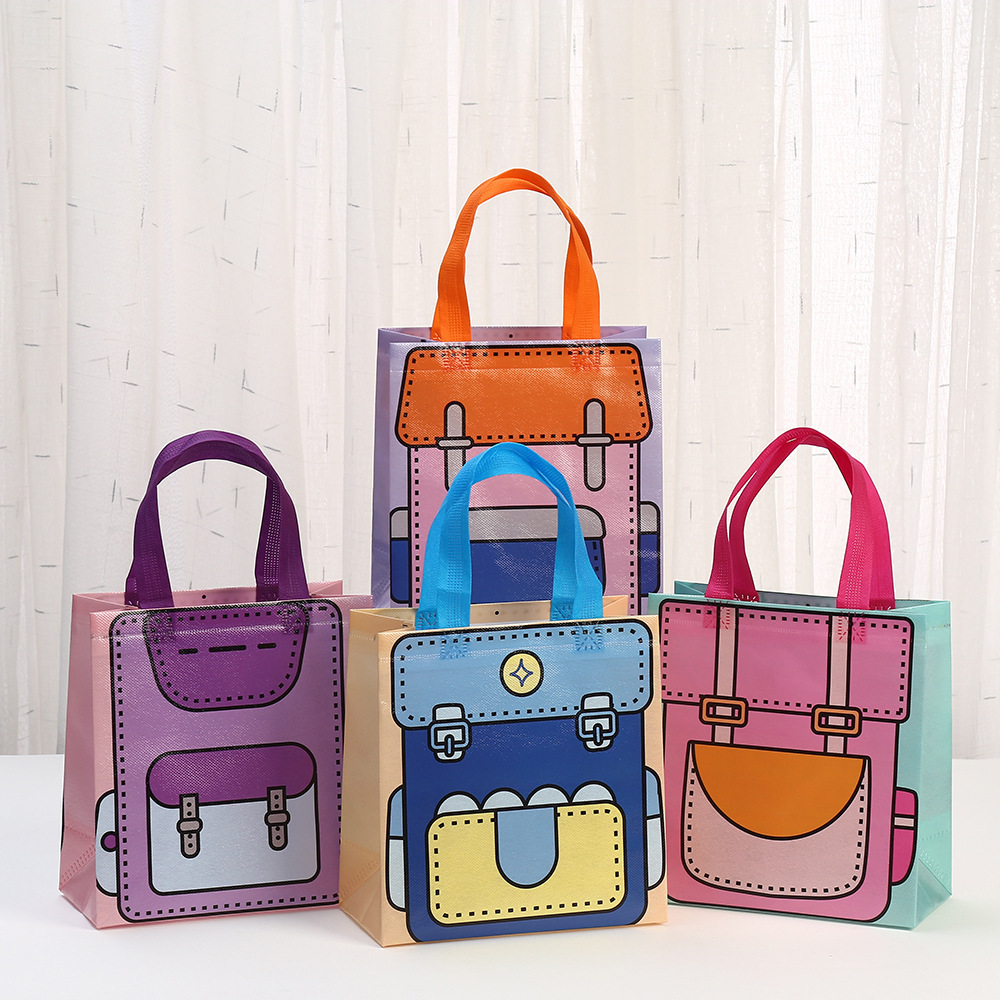 无纺布袋儿童开学季书包手提袋礼品袋生日礼物礼品袋手提袋外卖袋