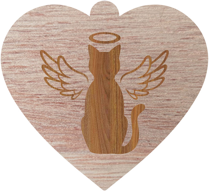 고양이 나무 곡물 색상 양면 조각