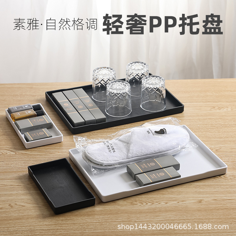 Hotel Water Cup and Toiletries Tray, Plastic Hotel Room Toothbrush Storage Tray, Rectangular Towel Tray Hotel Water Cup and Toiletries Tray, Plastic Hotel Room Toothbrush Storage Tray, Rectangular Towel Tray
