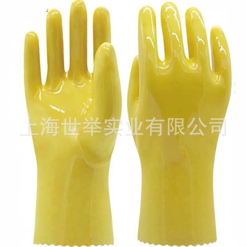 东亚028耐酸碱PVC防化手套 耐酸碱防护手套 工业耐油手套