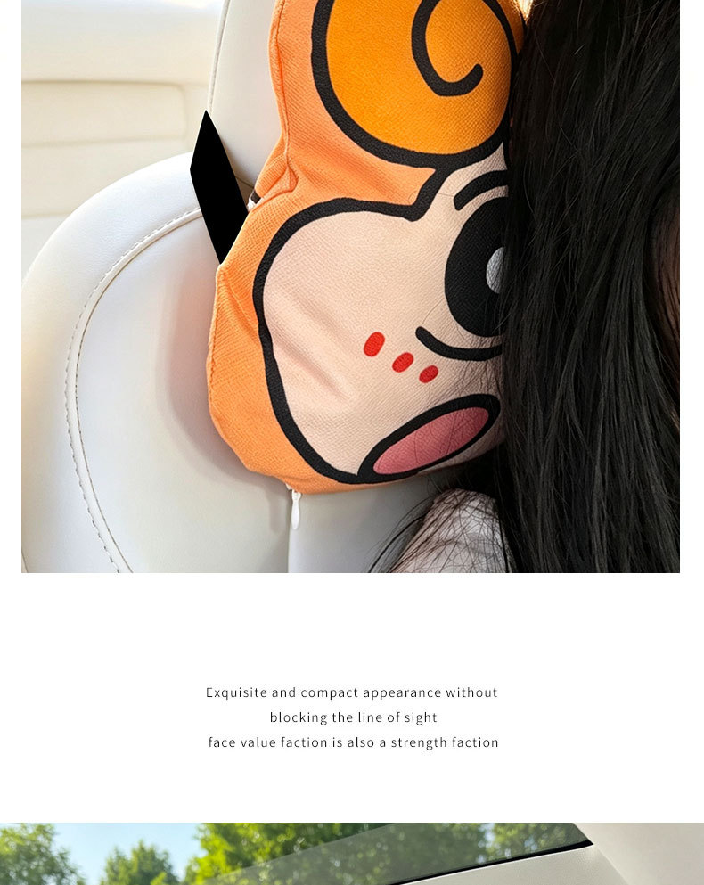 Crayon Shin-Chan Car Headrest Neck Pillow Cute Car Pillow Office Seat Cushion Lumbar Support Home Use