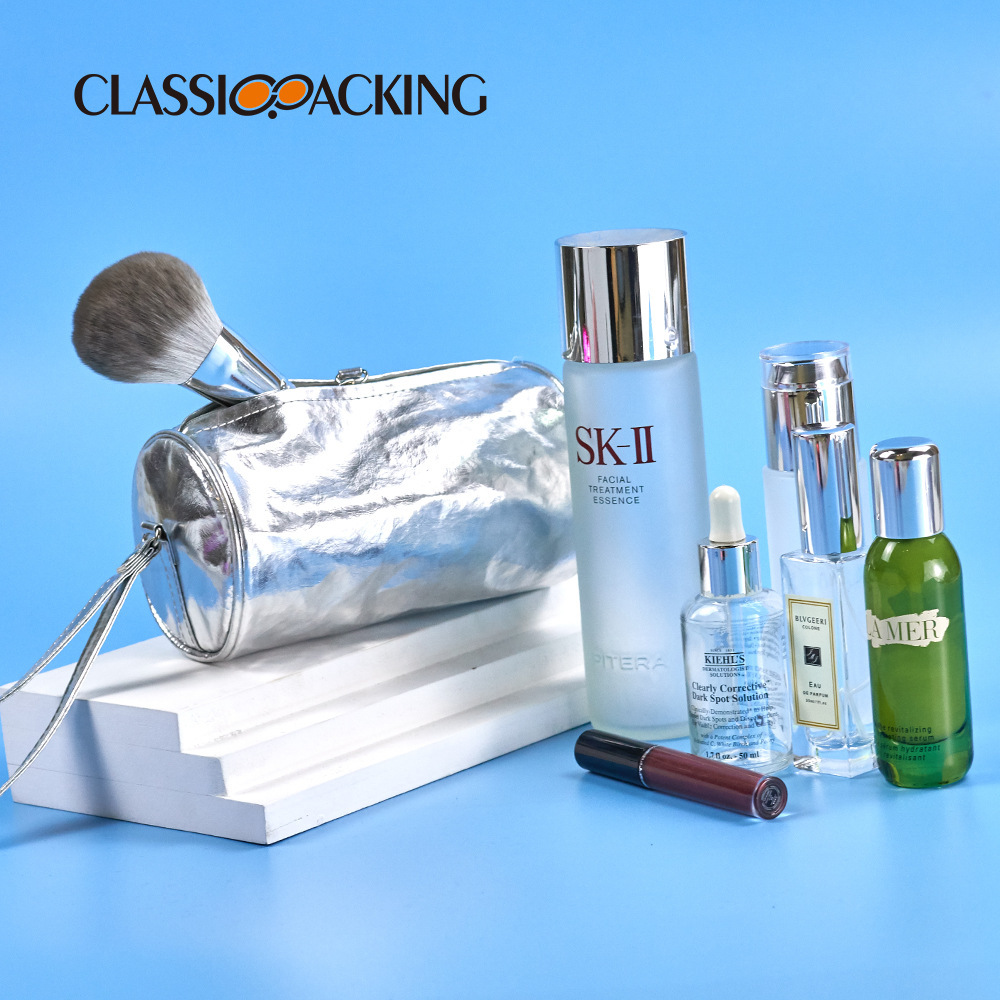 Pincel de maquillaje portátil portátil, cilindro, bolsa de cosméticos, cosméticos de viaje en el hogar, lavado multifuncional impermeable de gran capacidad