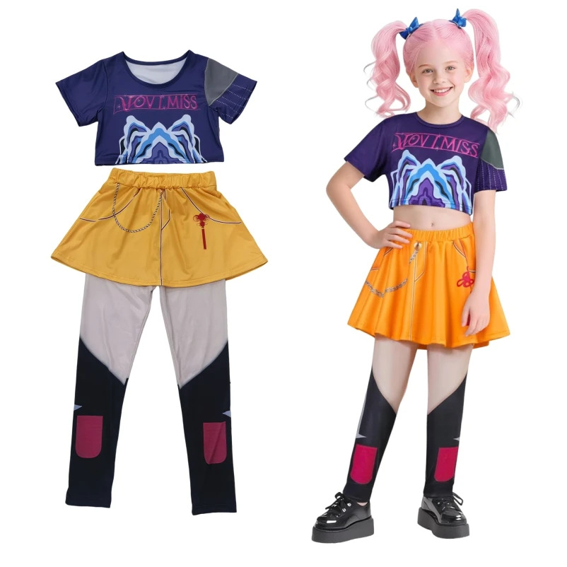 Niñas demonios Cosplay cazadores de pop cantantes niños disfraces de Halloween disfraces de escenario disfraces en stock