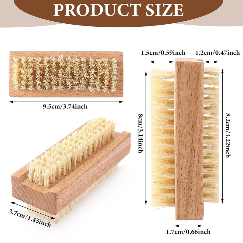 Cross-border double-sided bath brush nail brush bristle brush hand washing brush bath brush manufacturers in stock durable soft
