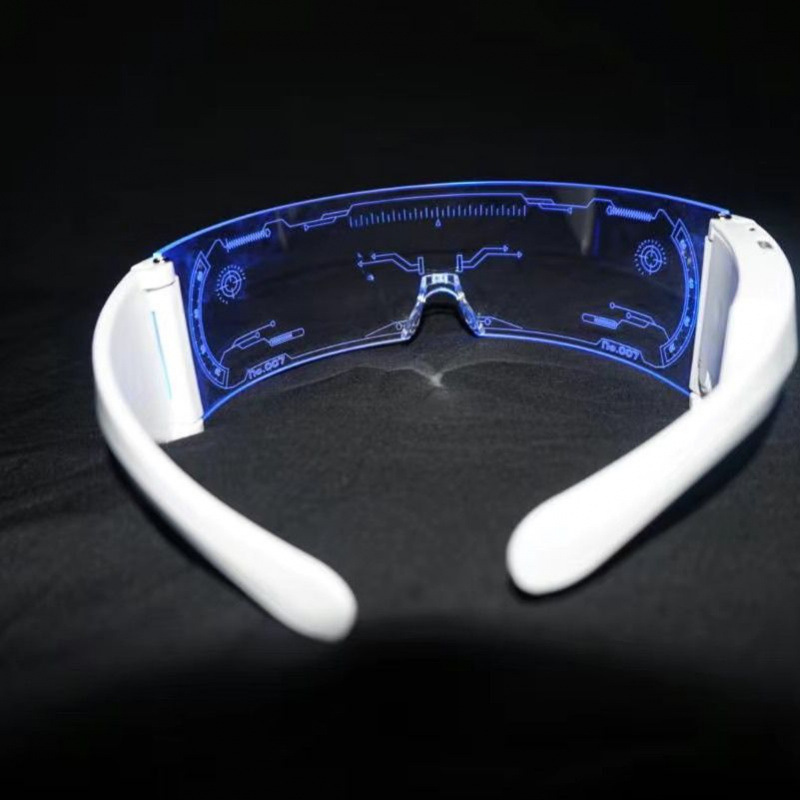 LED テクノロジー発光サイクリング メガネ夜間旅行衝突防止発光ゴーグル クール|undefined