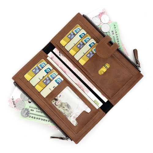 Ladies Long Wallet European and American Fashion Mobile Phone Bag PU Leather Multi-Card Slot Handbag Coin Purse