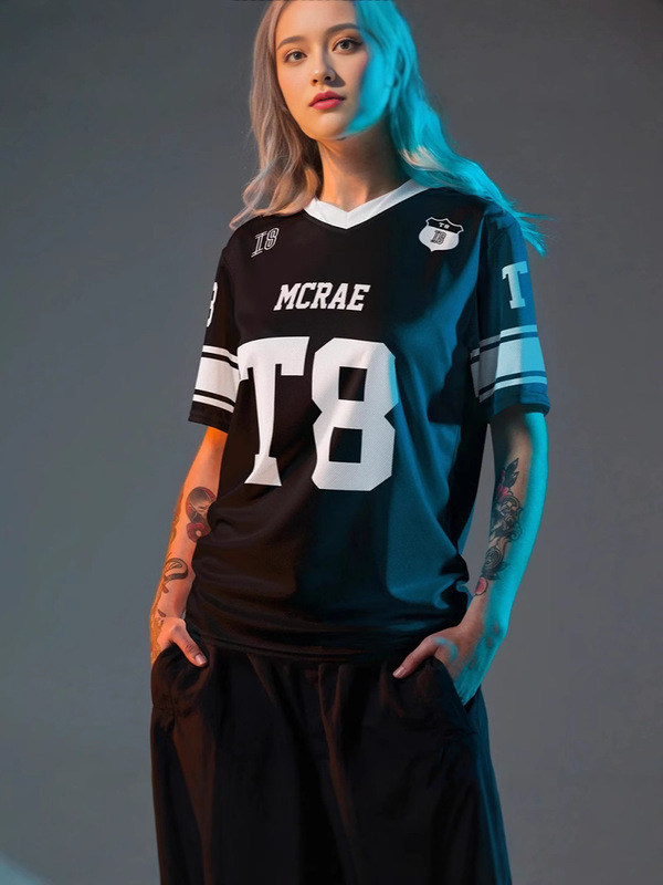 Tate Mcrae 2025 T-Shirt Men's and Women's New Spring and Summer Sportswear T8 V Neck Jersey T-Shirt Comfortable and Breathable Tate Mcrae 2025 T-Shirt Men's and Women's New Spring and Summer Sportswear T8 V Neck Jersey T-Shirt Comfortable and Breathable