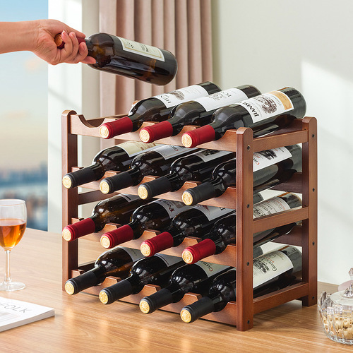 Creative red wine rack ornaments desktop multi-layer red wine display rack living room home wine rack with wine bottle holder