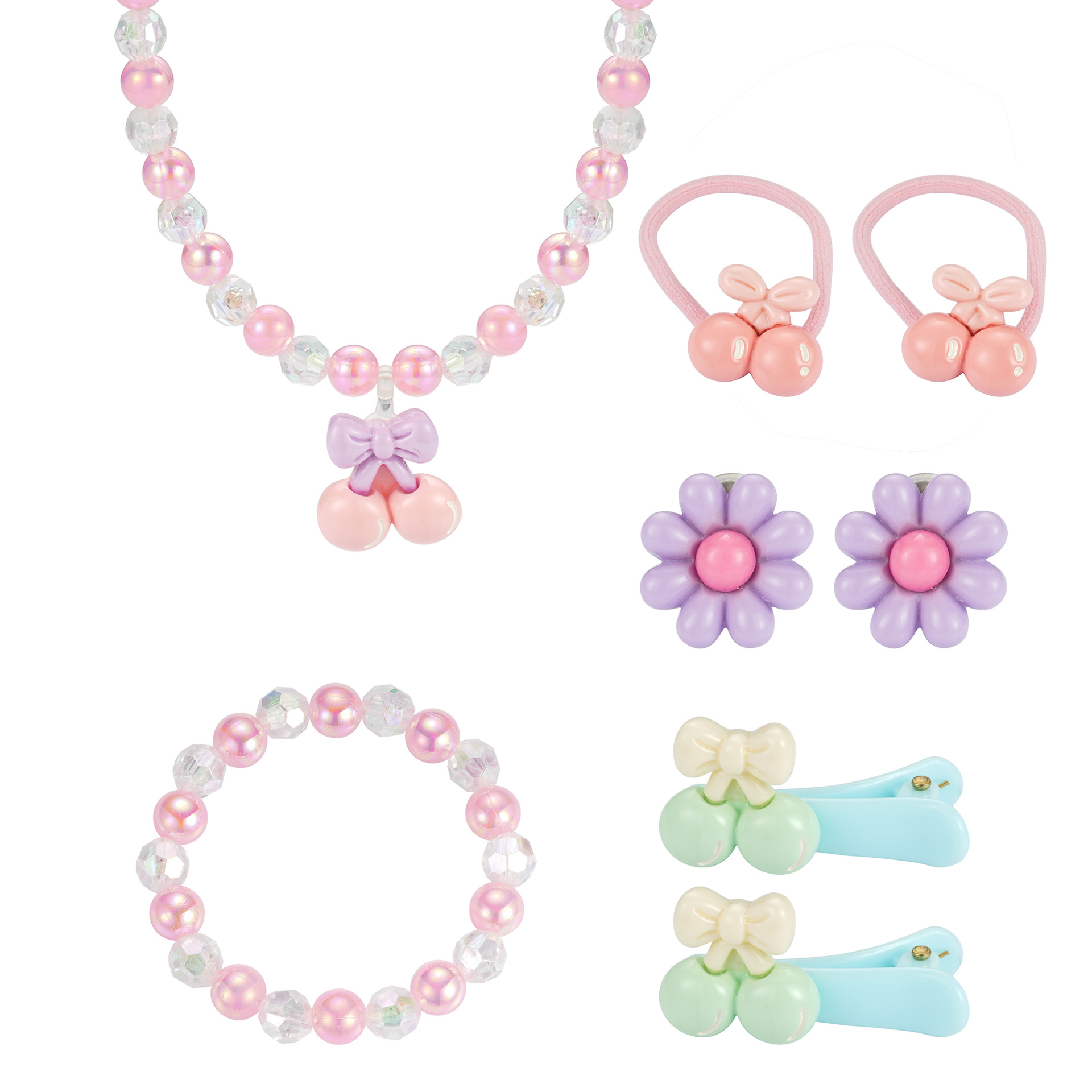 Amazon nuevo colgante de resina de cereza para niños lindos cuentas pulseras acrílicas joyas para niñas image 4