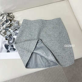 【现货】韩系百搭灰色卫裙女夏季高腰半身裙辣妹包臀裙防走光裤裙