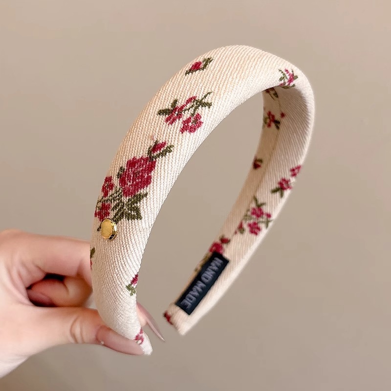 Meilad High Crane Top Hairband 2025 nuevo estilo de alta sensación Hairband tela esponja de otoño y invierno prensado tocado coreano