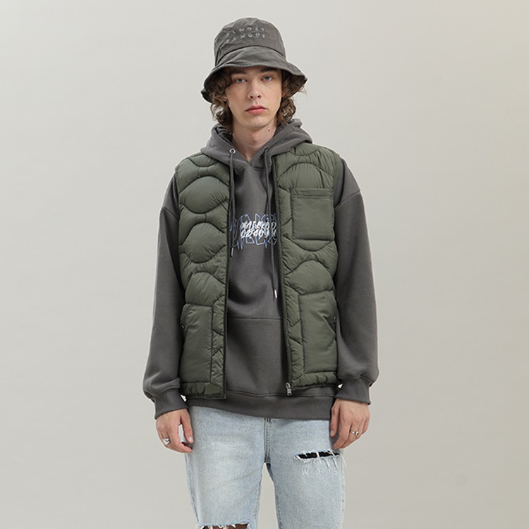 Chaleco Acolchado Térmico para Hombre de Poliéster y Algodón Impermeable, Diseño Engrosado para Uso Casual image 7
