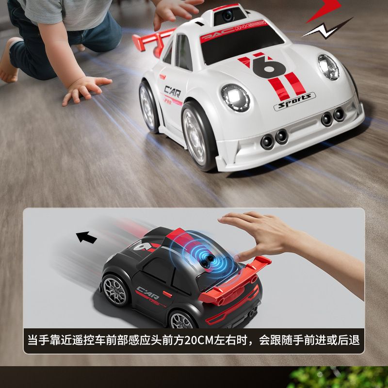 跨境C6迷你遥控车带高清摄像头屏控智能感应跟随逃跑rc遥控漂移车