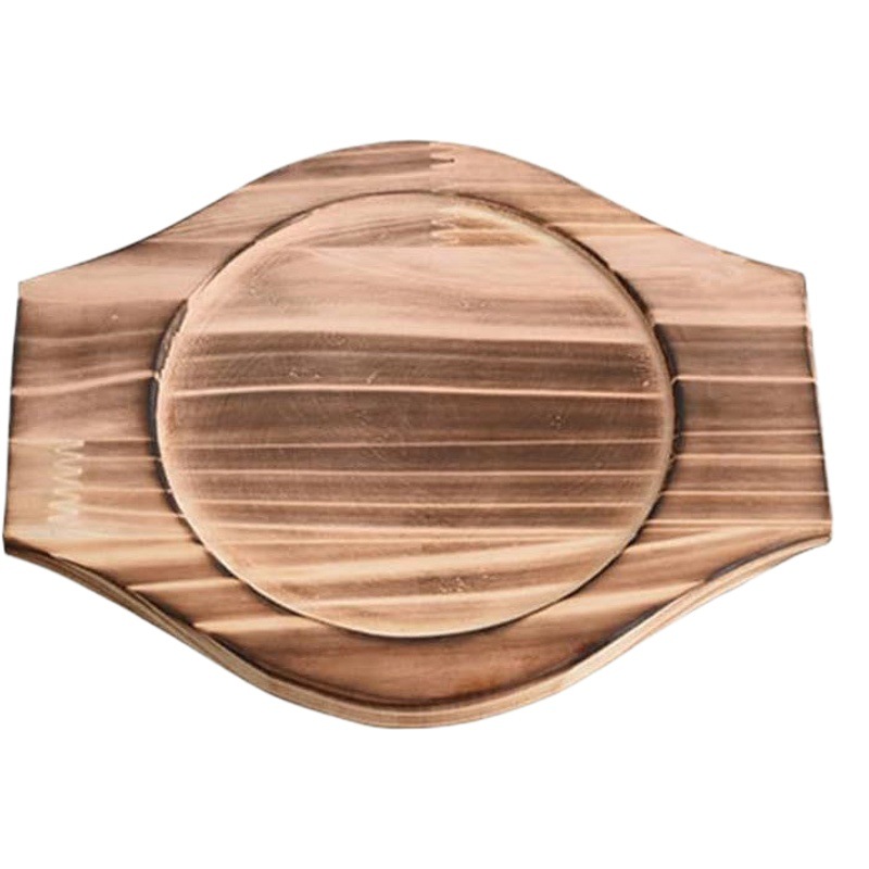 Tazón de Fuente de Piedra de madera de color Pino estera de madera estera de aislamiento teppanyaki Hotel japonés restaurante cazuela aislamiento estera de madera image 1