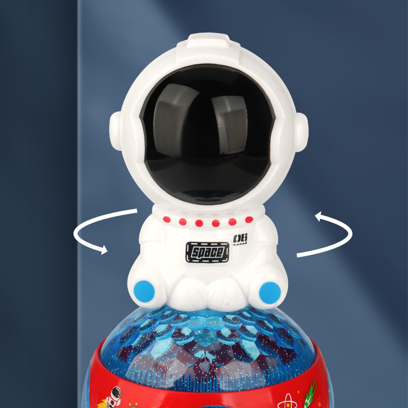 Transfronterizo eléctrico Universal danza espacio robot colorido música luz giratoria astronauta juguete de los niños