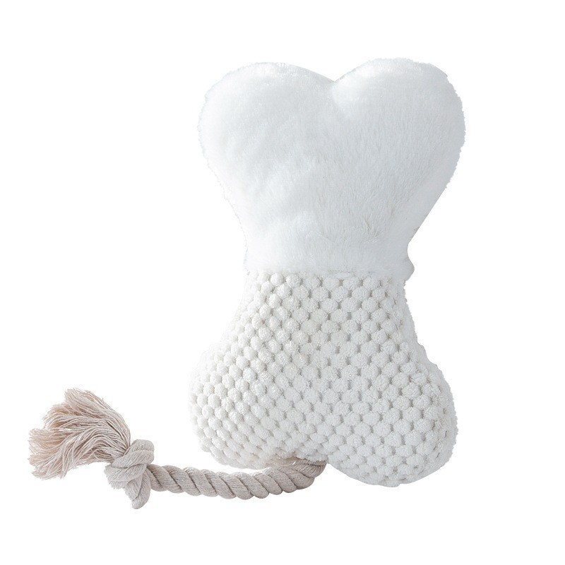 Juguete para mascotas perro molar cuerda de algodón entrenamiento resistente a los mordiscos perros medianos y pequeños que alivian el aburrimiento acompañar el sonido del gato juguete de peluche