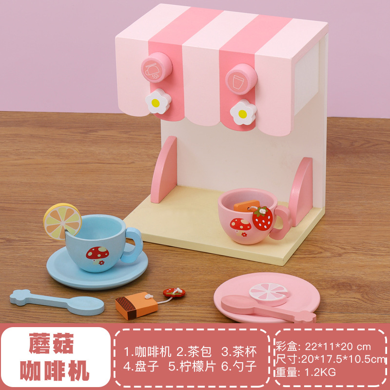 De los niños de juguete madera simulación cocina interactiva pequeña pastelería helado coche regalo cumpleaños caja