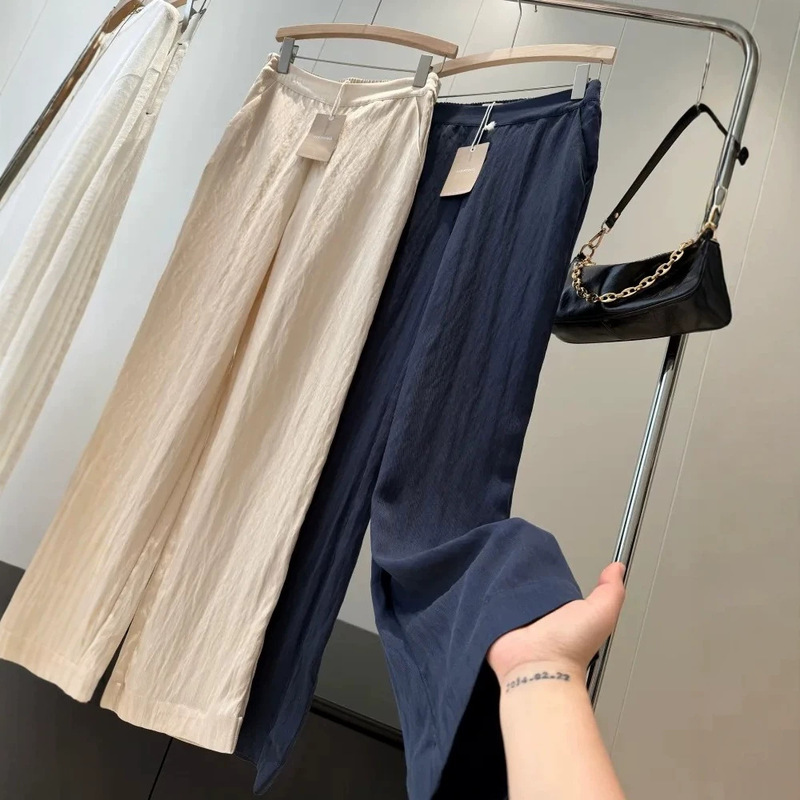 Bargain! Original K-Ou-Me Order Lyocell Elegant Drapey Elastic Waist Women's Casual Wide-Leg Pants Bargain! Original K-Ou-Me Order Lyocell Elegant Drapey Elastic Waist Women's Casual Wide-Leg Pants