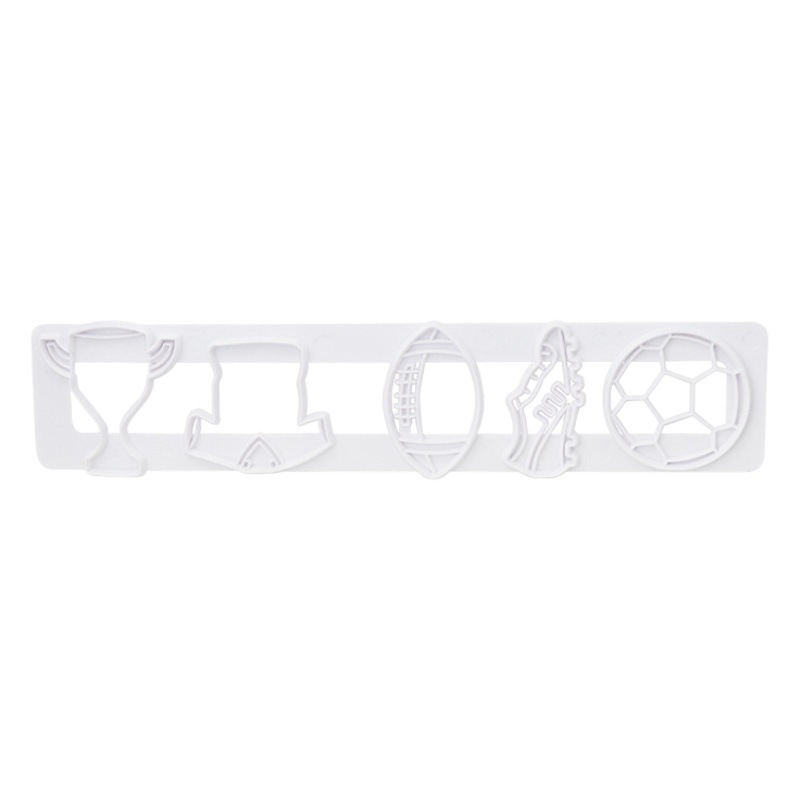 Molde de corte con diseño de fútbol para la Copa Mundial, herramienta de simulación para hornear bollos al vapor con patrones de comida