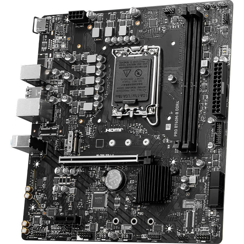 Материнская плата для игрового ПК MSI PRO B760M-B DDR4, совместима с процессорами 13400F/14400