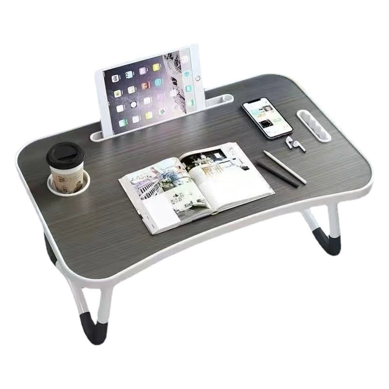 Складной стол для кровати, стол для ленивого студента, стол для учебы в общежитии, компьютерный стол, многофункциональный стол для спальни с мультяшным дизайном, небольшой стол для хранения.