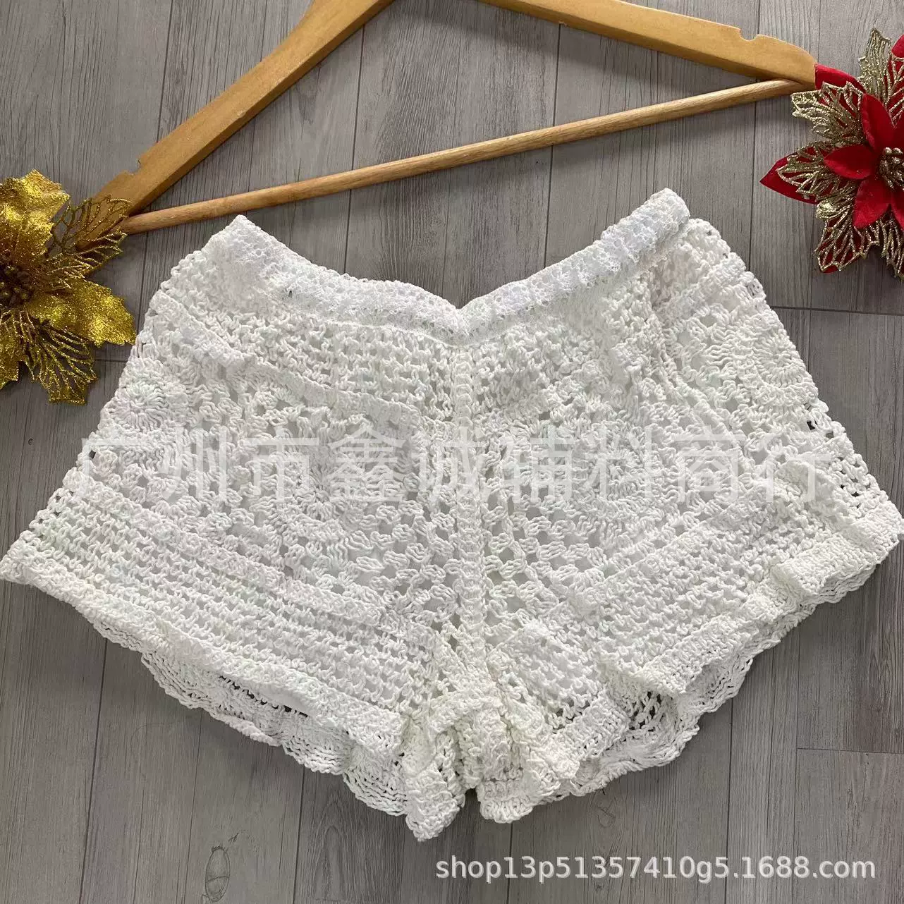 Защитные хлопковые шорты (женские) корейский стиль, кружевная аппликация, эластичный пояс, один размер
