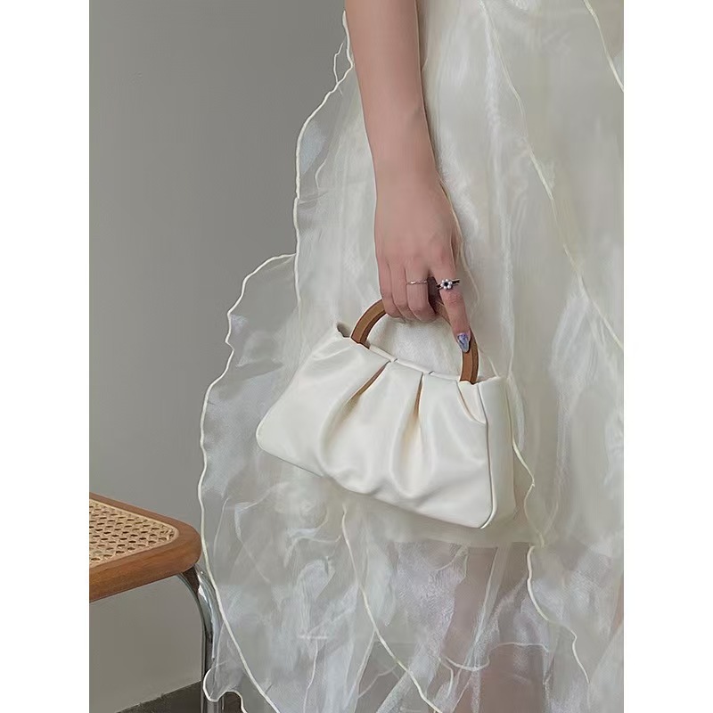 Modische Geraffte Cloud Umhängetasche Für Damen Kleine Handtasche_voghion.com
